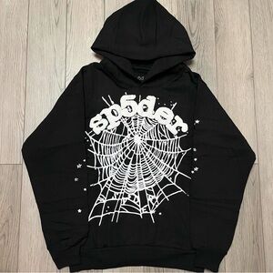OG Web Black Sp5der Hoodie | Size: Small